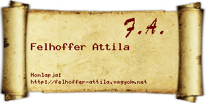 Felhoffer Attila névjegykártya